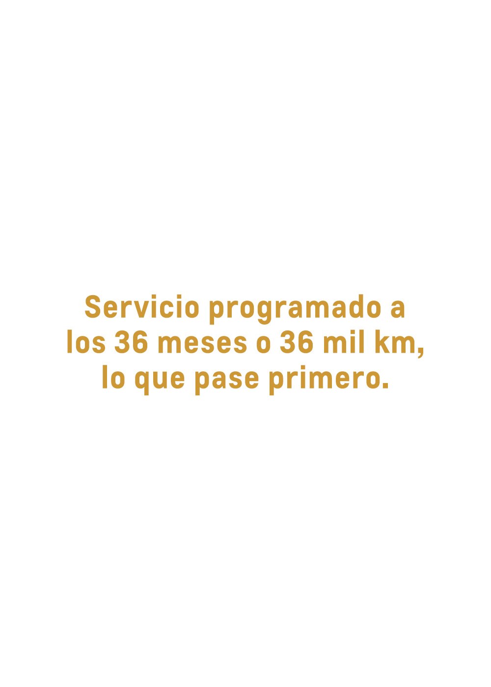 Chevrolet Servicio Certificado programado a los 36 meses o 36 mil kilómetros, lo que pase primero